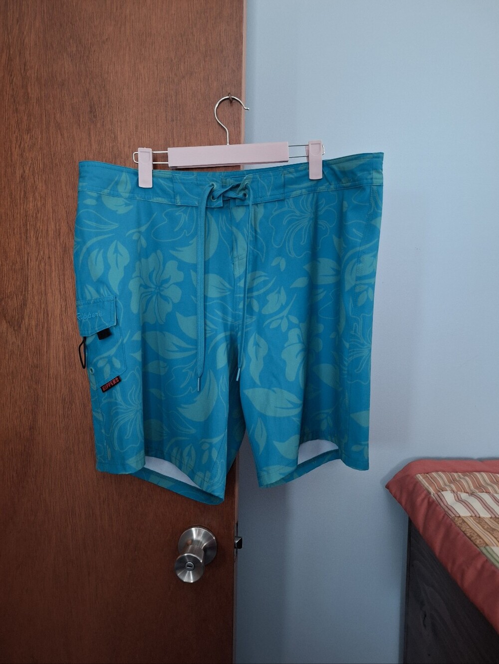 Final Price** Maui Rippers Teal Floral Swim Shorts Women's Size 14 - Beach Ready